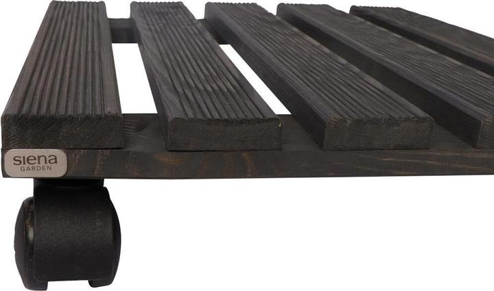 Immagine prodotto Siena Garden Holz-Pflanzenroller eckig anthrazit 38 x 38 cm