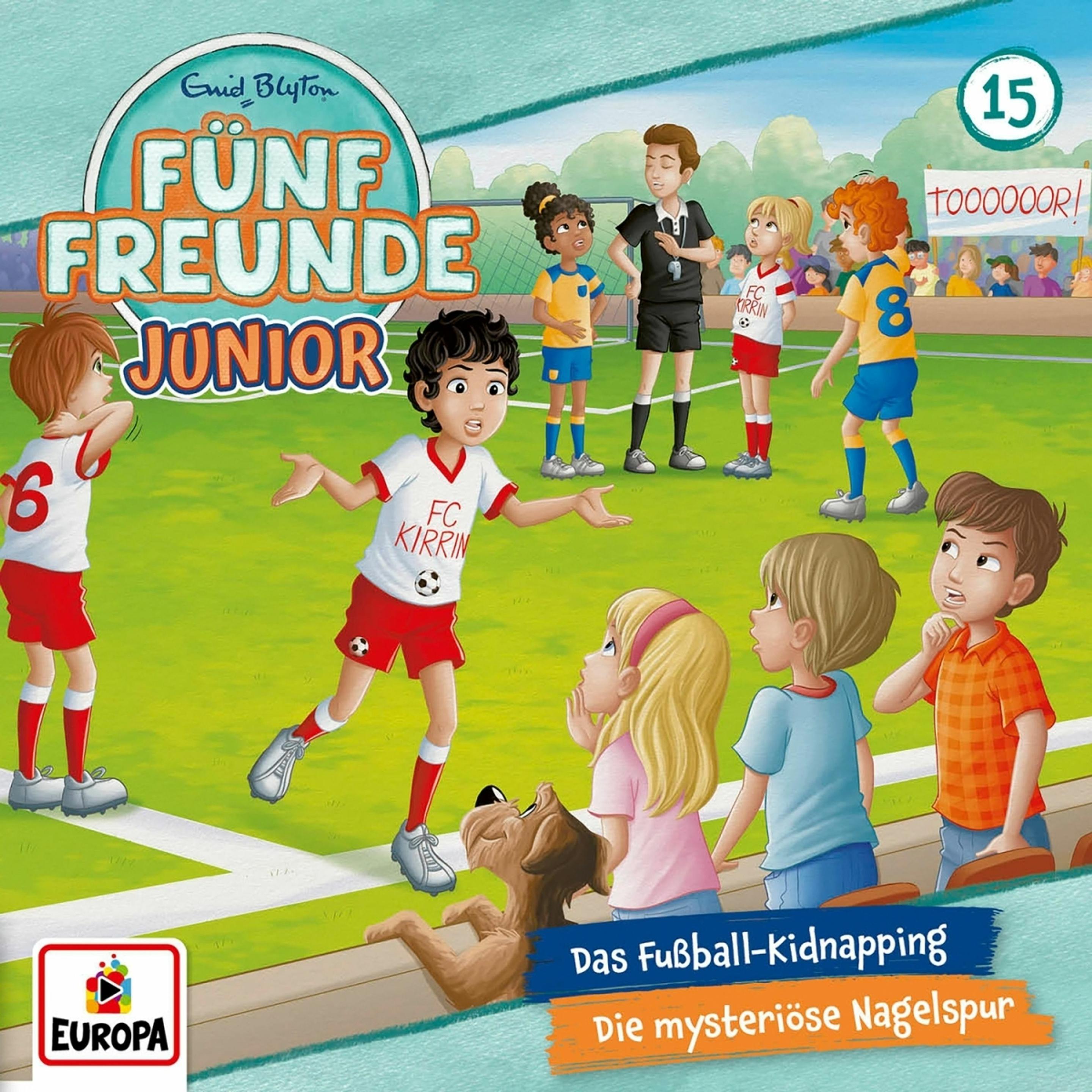 Fünf Freunde Junior 15: Das Fussball-Kidnapping / Die mysteriöse Nagelspur, Audiolibri di Enide Blyton