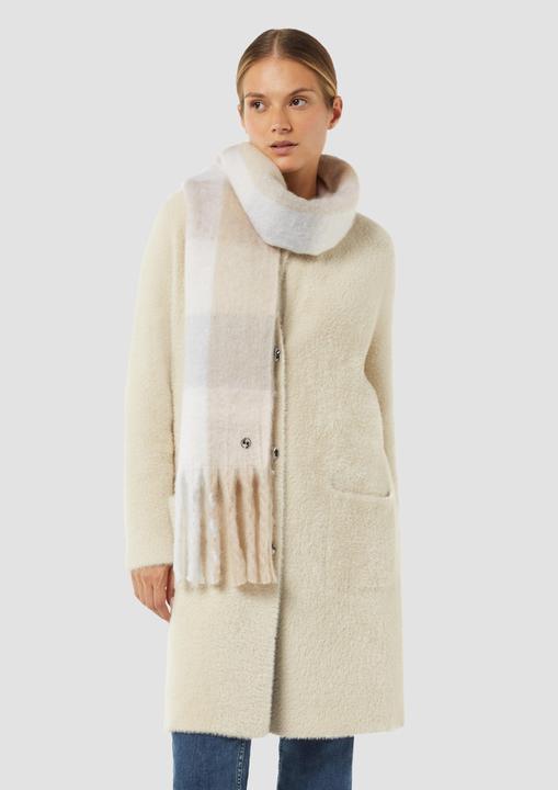 Image du produit Comma Tuch Karierter Strickschal mit Fransen