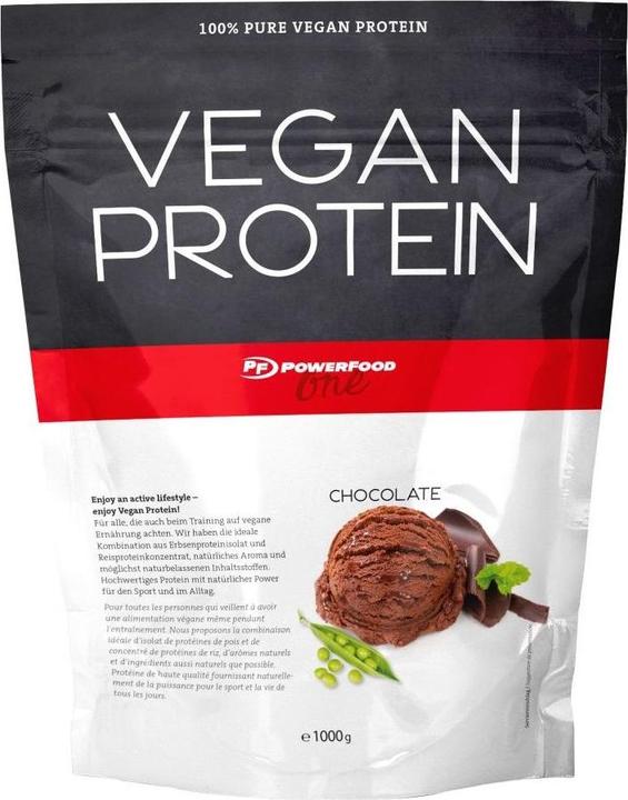 Powerfood Vegan Protein (sac de 1000g) (Chocolat, 1 pcs, 1000 g)