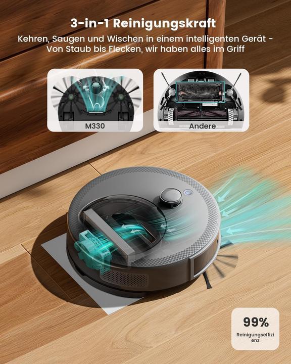 Produktbild Aspirapolvere Robot con Supporto per Straccio (5000 Pa, Wischtuch)