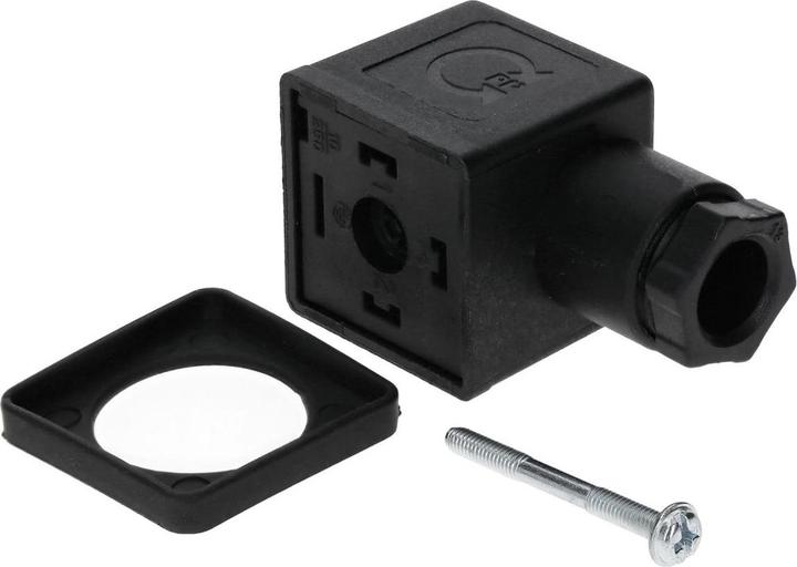 Produktbild Kalitec 5 Stück Ventilstecker Bauform A schwarz 3 polig I Kontaktfläche 27 x 27 mm² I PG9 I Kontaktt
