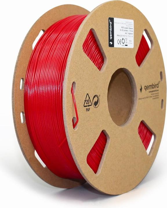 Actual product image Gembird Filament PETG red (3DP-PETG1.75-01-R) (PETG, 1.75 mm, 1000 g)