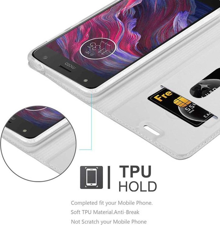 Actual product image Cadorabo Book Classy Style Cover (Motorola Moto X4)