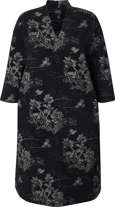 Produktbild Ulla Popken Jacquard-Kleid, A-Linie, Kelchkragen, 3/4-Arm (46, 48)