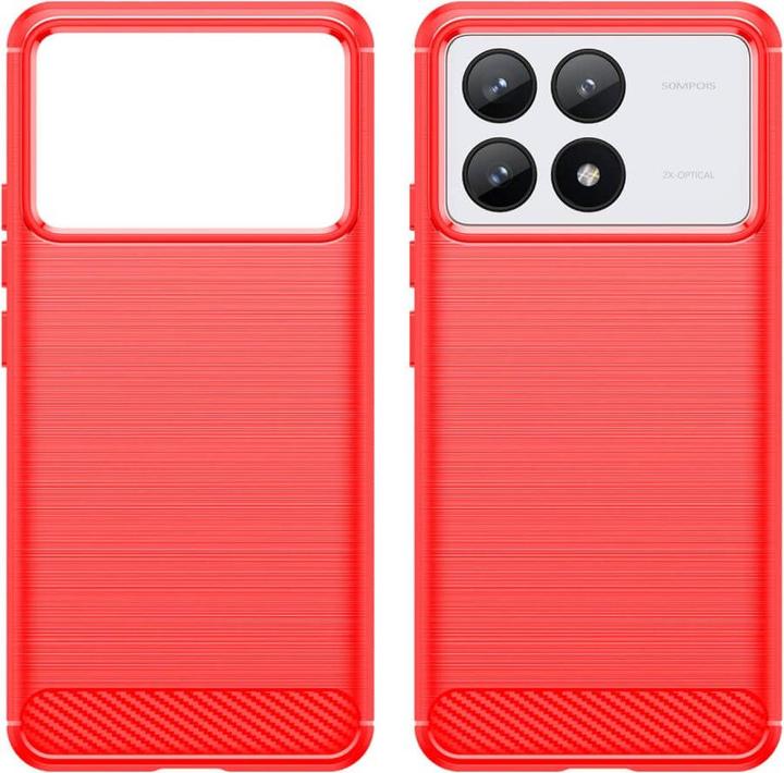 Actual product image Cover-Discount Xiaomi Poco F6 Pro - Metal Carbon Look Cover (Xiaomi Poco F6 Pro)