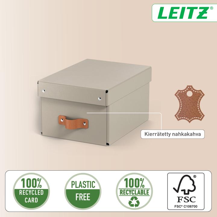 Produktbild Leitz Archivbox Puro Recyclingkarton Klein mit Deckel (A5)