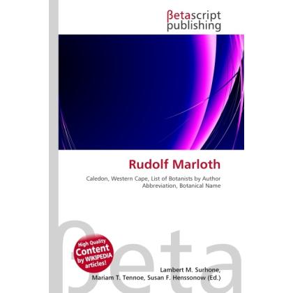 Rudolf Marloth, Fachbücher