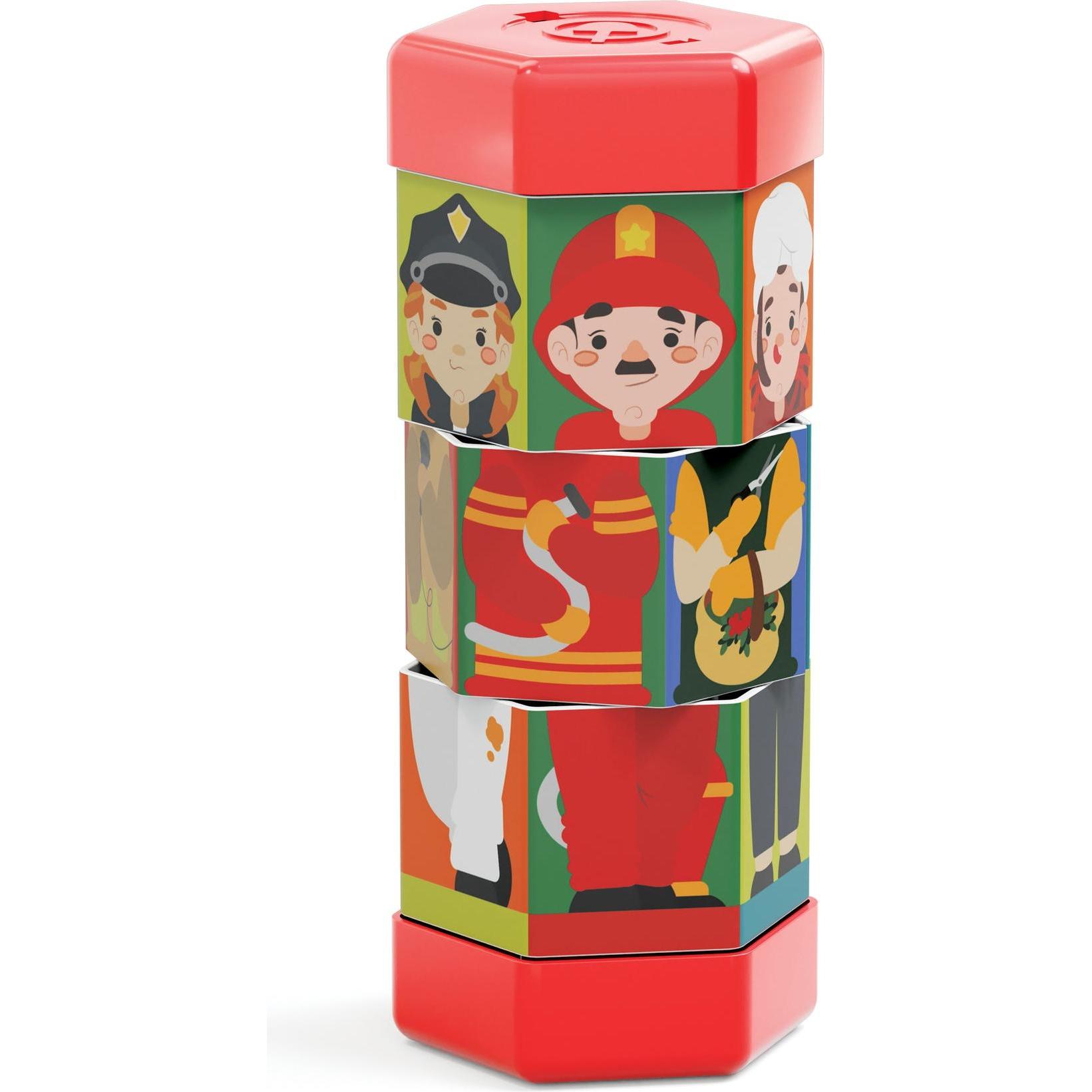 Quercetti Drehpuzzle Kinder und Berufe Tubo Mix and Match, 2583 (2 Teile)