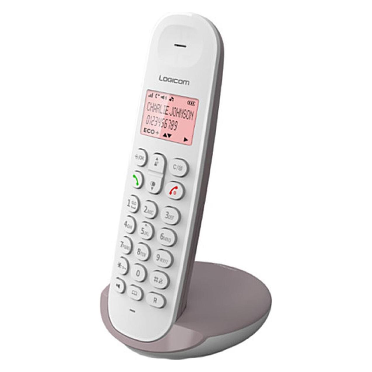 Logicom Kabelloses Telefon Taupe, Telefon, Grau