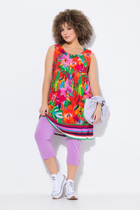 Produktbild Ulla Popken Jerseykleid, bedruckt, A-Linie, Rundhals, ärmellos (50, 52)