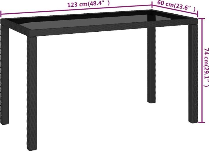 Produktbild vidaXL Gartenmöbel-Set (123 x 60 x 74 cm)