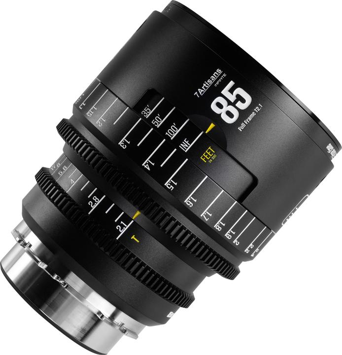 Image du produit 7artisans 85T21B-PL INF 85mm T2.1 INFINTE PL Mount (Black) (Arri PL, Monture L, Plein format)