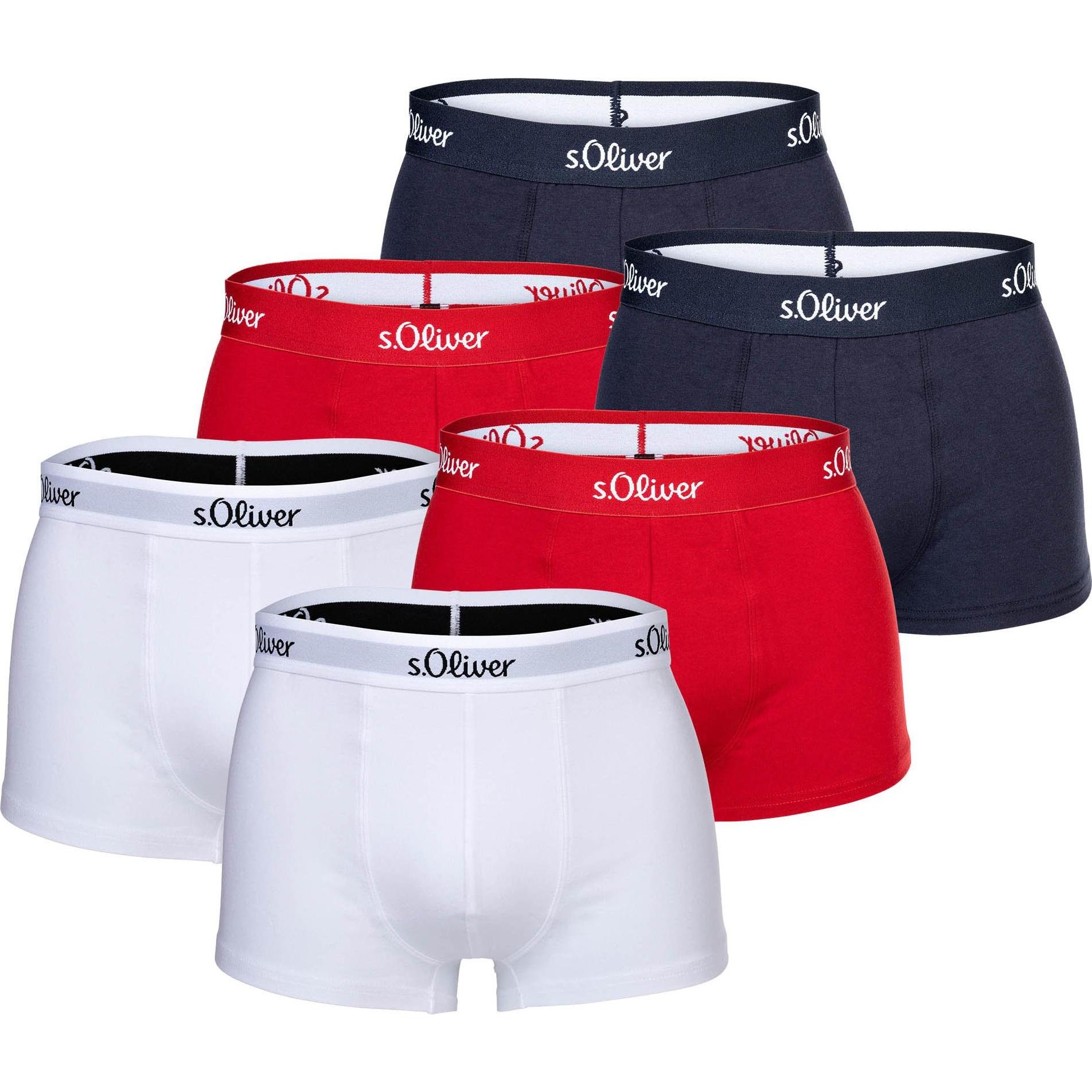 S.Oliver, Herren, Unterhosen, Boxershort Casual Stretch, Mehrfarbig, (S, 6er Pack)