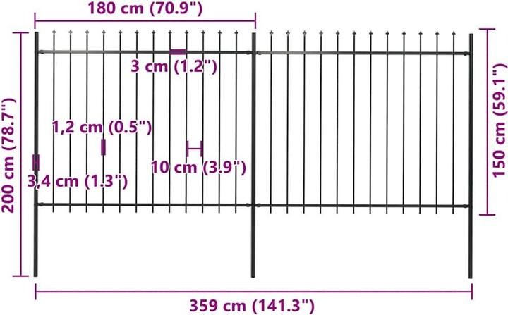 Produktbild vidaXL Zaunpaneel