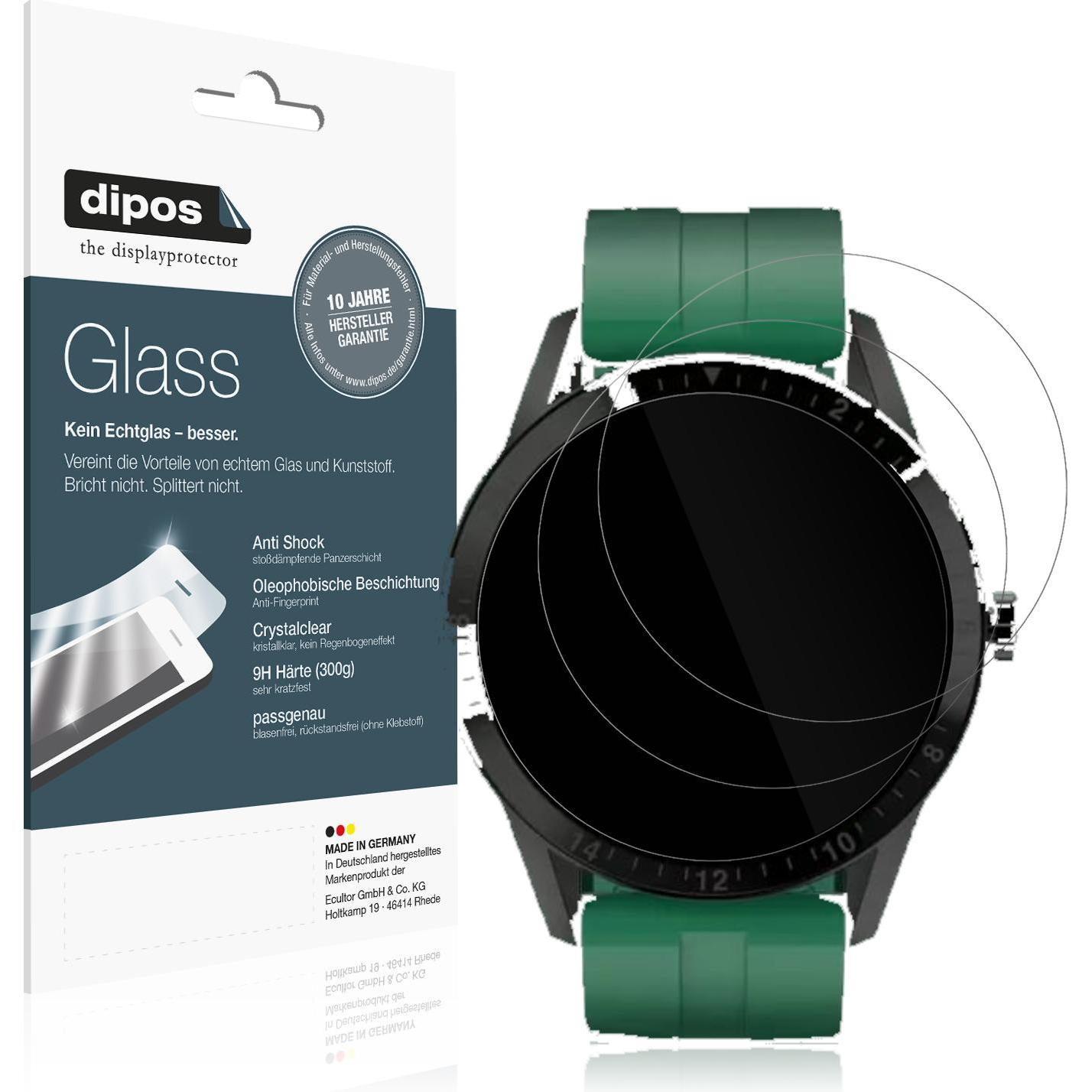 Dipos Displayschutz Anti-Shock, Smartwatch Schutzfolie, Transparent