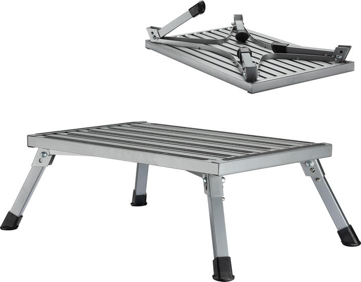 Wiltec Camping Trittstufe 150kg Tritthocker klappbar Trittleiter Klapptritt