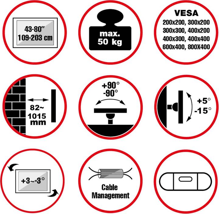 Image du produit Reflecta PLEXO XL 80-8040T (Mur, 50 kg, 43" - 80")