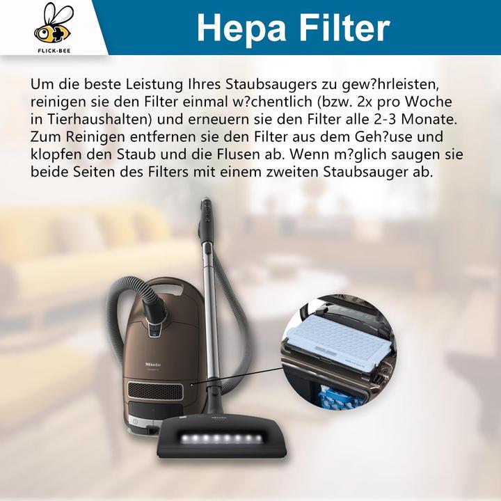 Immagine prodotto Europart Abluftfilterkassette passend für Miele SF-HA50 9616280 für Staubsauger 2Stk