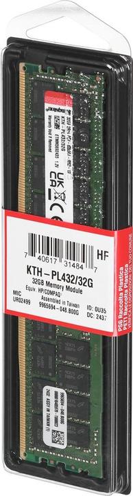 Produktbild Kingston DDR4-3200MHz Reg ECC Module (1 x 32GB, 3200 MHz)