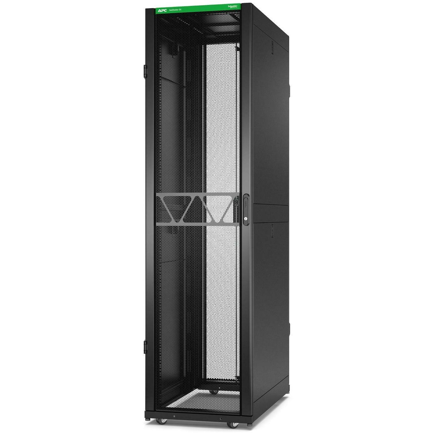 APC NetShelter SX Server Rack Gen 2 48U 2258H x 600W x 1070D mm w/ Sides Black (48 HE, 19 Zoll Rack), Serverschrank, Sch...