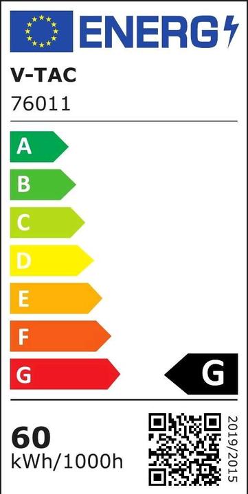 Energie-Label V-TAC VT8473 60W LED Designer Kuppelleuchte 3 in 1 Fernbedienung Dimmbar Rund (4200 lm)