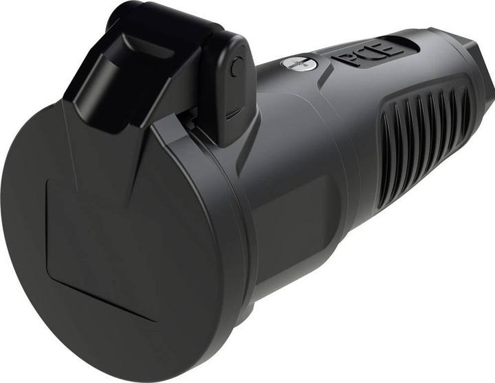 PCE PC Electric 2512-ssc Schutzkontaktkupplung Gummi 250 V Schwarz IP54