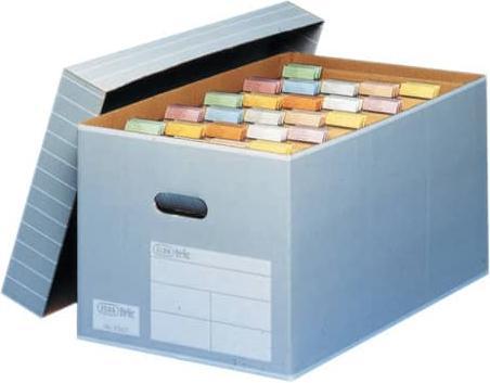 Actual product image Elba tric archive and transport box for A4, grey-white made of sturdy corrugated cardboard, dimensions: (A4)
