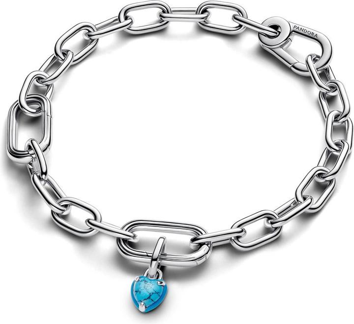 Immagine prodotto Pandora Mini ciondolo pendente a forma di cuore color turchese (Argento 925, Smalto)