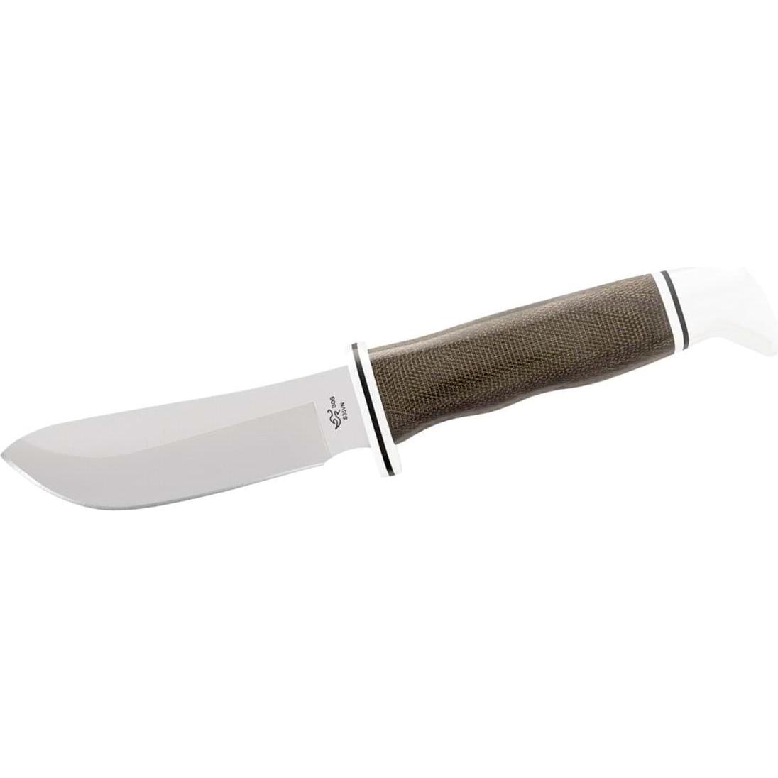 Buck, Mehrzweckmesser, SKINNER PRO 103, S35VN Stahl, rostfrei, Leinen Micarta, Lederscheide (10.20 cm)
