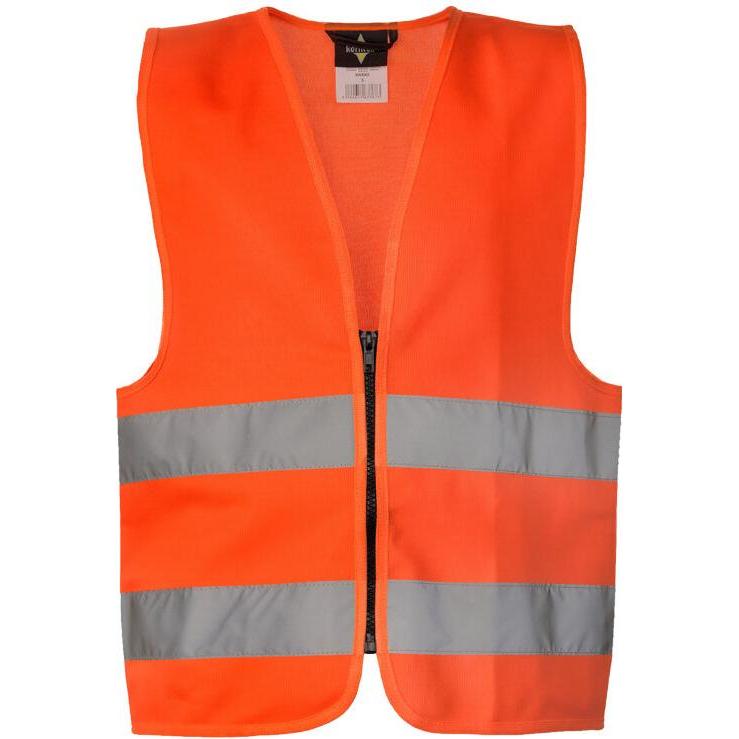 Korntex, Warnweste + Warnshirt, Kinderwarnweste mit Reissverschluss (XS)
