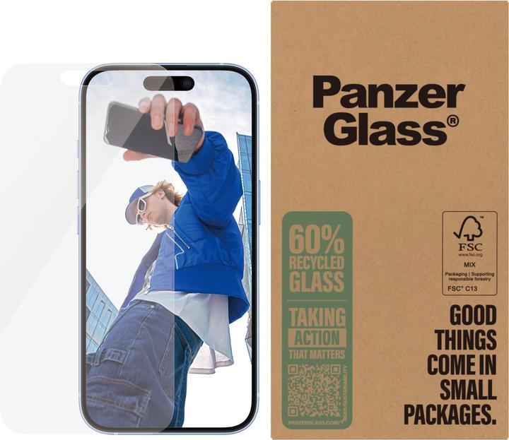 Actual product image PanzerGlass Screen Protector iPhone 16 | 15 | Classic Fit (Apple iPhone 15, Apple iPhone 16)