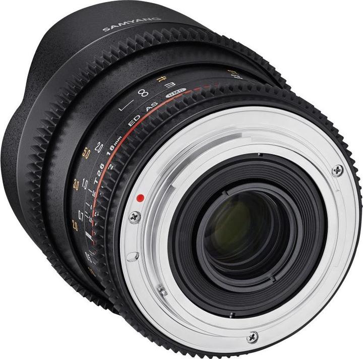 Actual product image Samyang 16mm T2.6 Sony E (Sony E, APS-C / DX, full size)