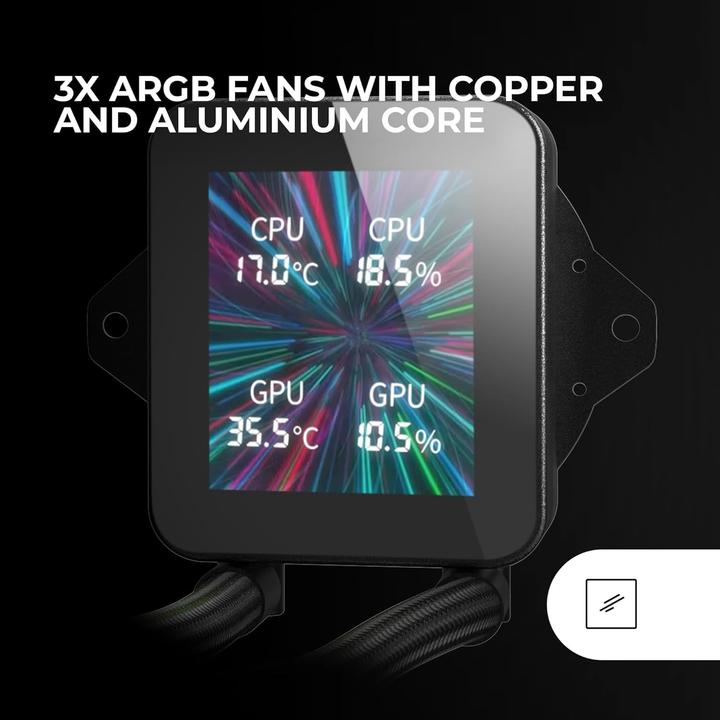 Image du produit Mars Gaming Kit Watercooling Aio Ml-Vision RGB - 360mm (Noir)