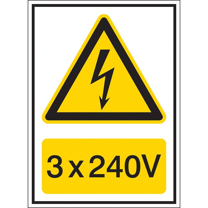 Produktbild Brady KOMBI 08 148X210MM SA POLYESTER B7541, Warnschilder für die Spannungskennzeichnung