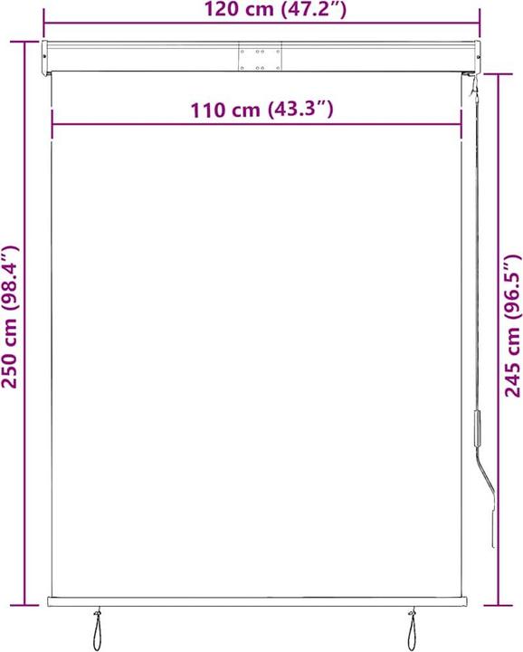 Image du produit vidaXL Meris (120 x 250 cm)