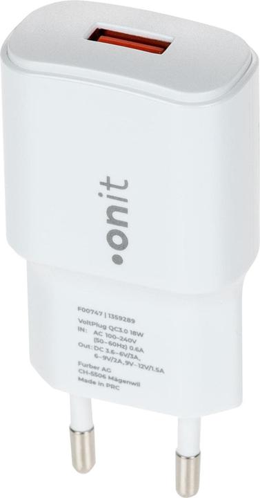 Onit USB-Wandladegerät QC3.0 18 W Weiss (18 W)