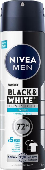 Produktbild NIVEA Black & White Invisible Fresh Male Spray (Spray, 150 ml)