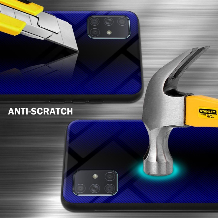 Productafbeelding Cadorabo TPU gestreepte glasplaat (Samsung Galaxy A71)