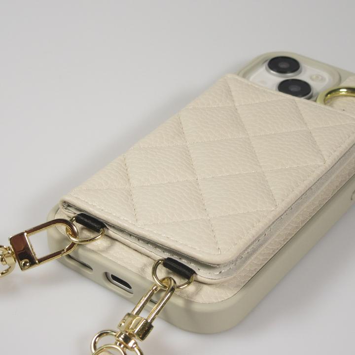 Actual product image PhoneLook Hülle Gepolstertes Leder mit Spiegel und Kartenfach grosse abnehmbare Riemen (Apple iPhone 15)