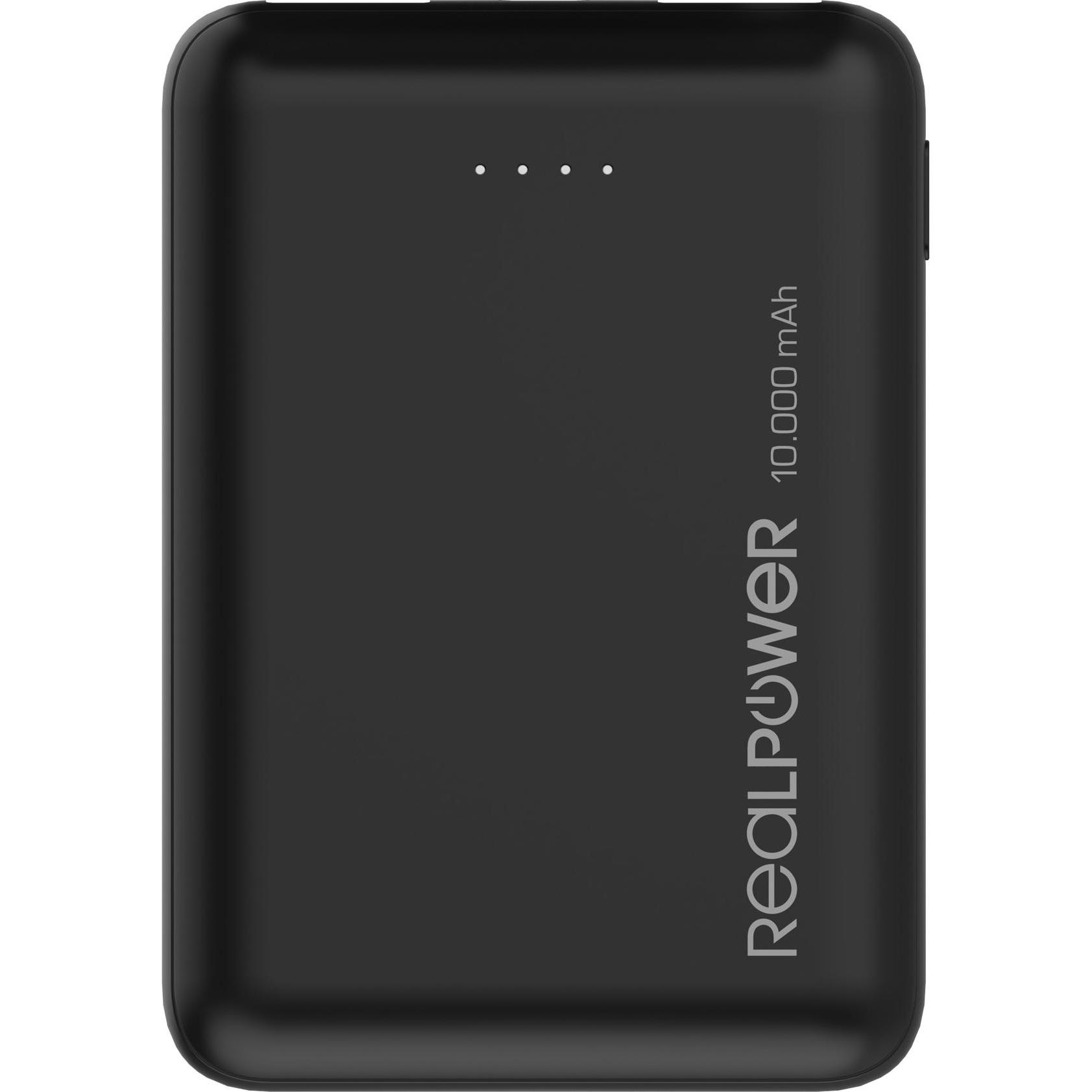 RealPower Mobile Bundle Beatmungsgerät + PB-10000 mini HD (1200 mAh), Powerbank, Schwarz