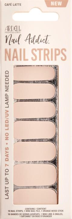 Ardell Nail Addict - Nail Strips Cafe Latte (Artificial nails, Beige)