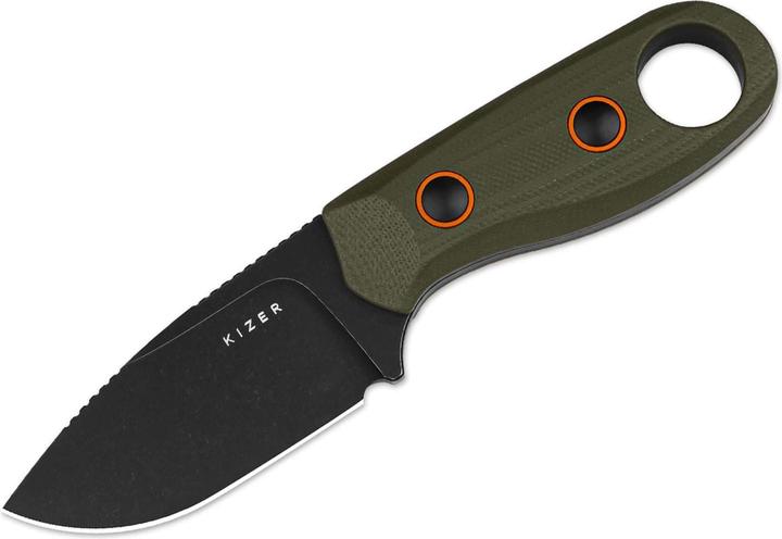 Actual product image Kizer Beaver D2 Olive Green G10 (7 cm)