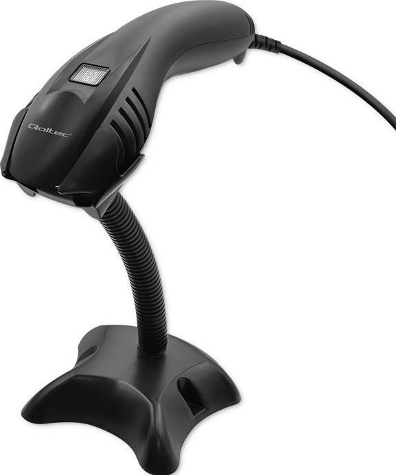Produktbild Qoltec 50861 Wired Laser Barcode Scanner 1D (1D-Barcodes)
