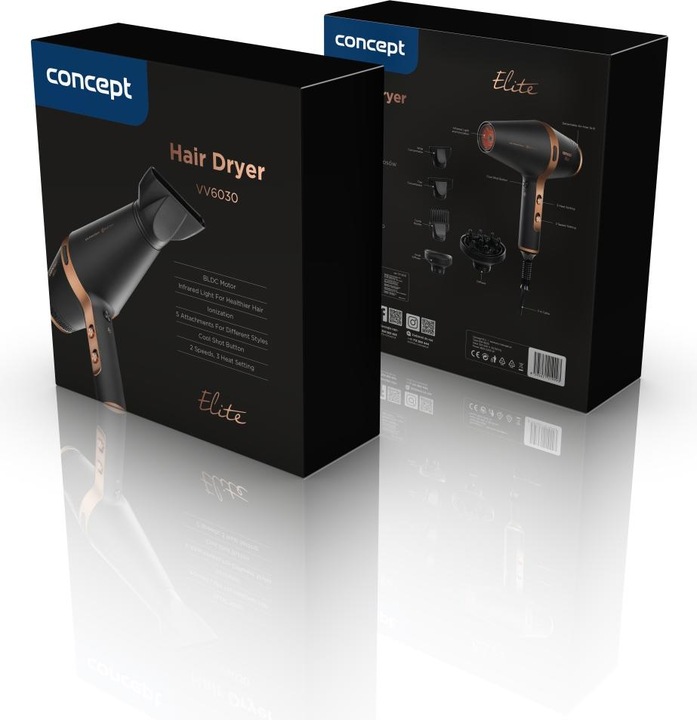 Produktbild Concept VV6030 Haartrockner 2200 W Schwarz Bronze