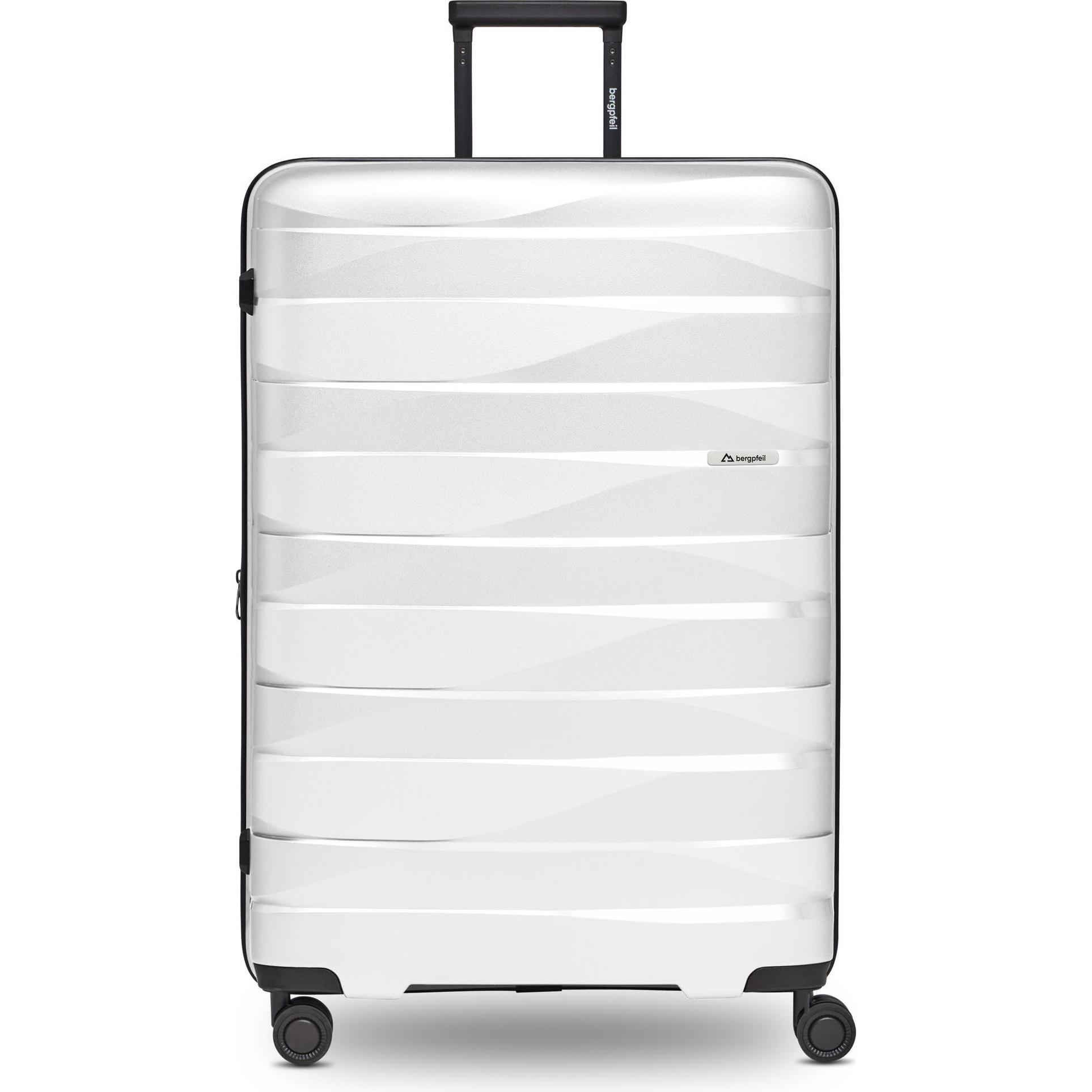 Bergpfeil, Koffer, Travel 4-Rollen Trolley L 75 cm mit Dehnfalte, Weiss, (112 l, XL (ab 115l))