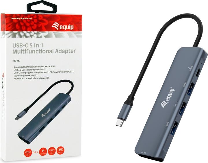Immagine prodotto equip Multifunctional Adapter (USB-C, 5 porte)