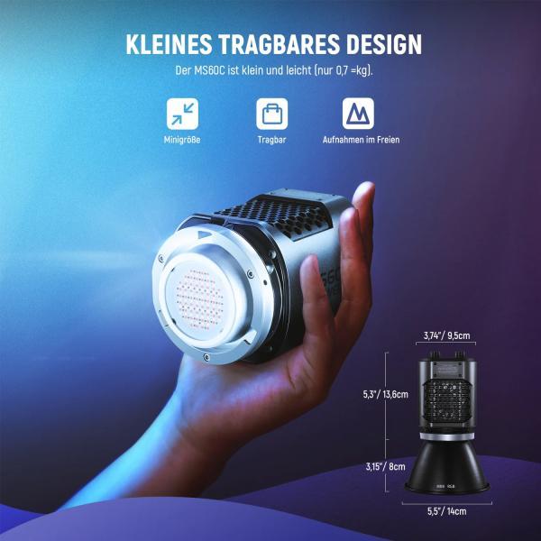 Immagine prodotto Neewer Luce continua MS60C Luce foto-video a LED RGB (Videocamera)