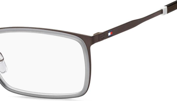 Produktbild Tommy Hilfiger TH1844 Men's Metal Eyeglass Frame 04VF Matte Gray Brown 55-20