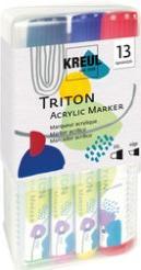 Actual product image Solo Goya Triton Acrylic Paint Marker (White, Crimson, Oxide brown dark, Leaf green, Zirt, Violet Red, Real orange, Gold, Cobalt blue, Light blue, Black, 15 mm, 9 x)